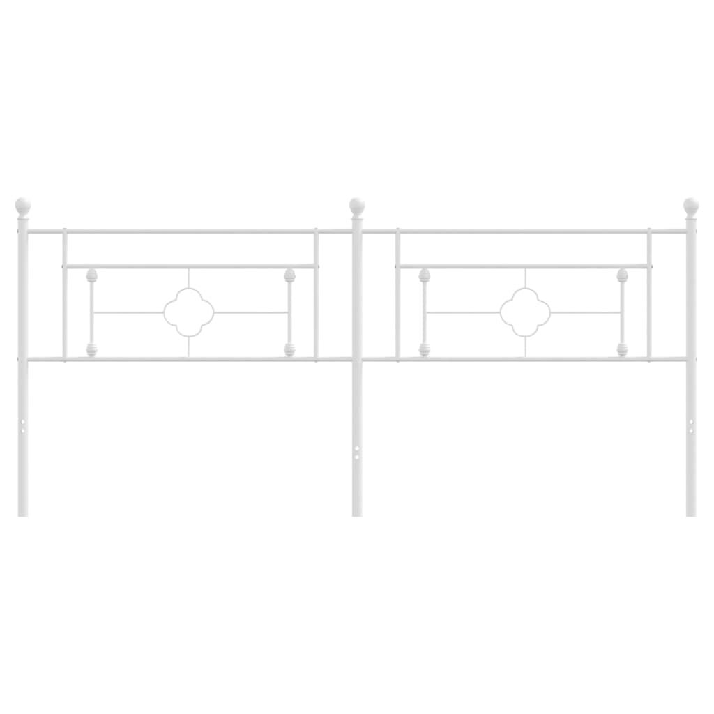 Elegant White Metal Headboard - 200 cm for Stylish Bedrooms