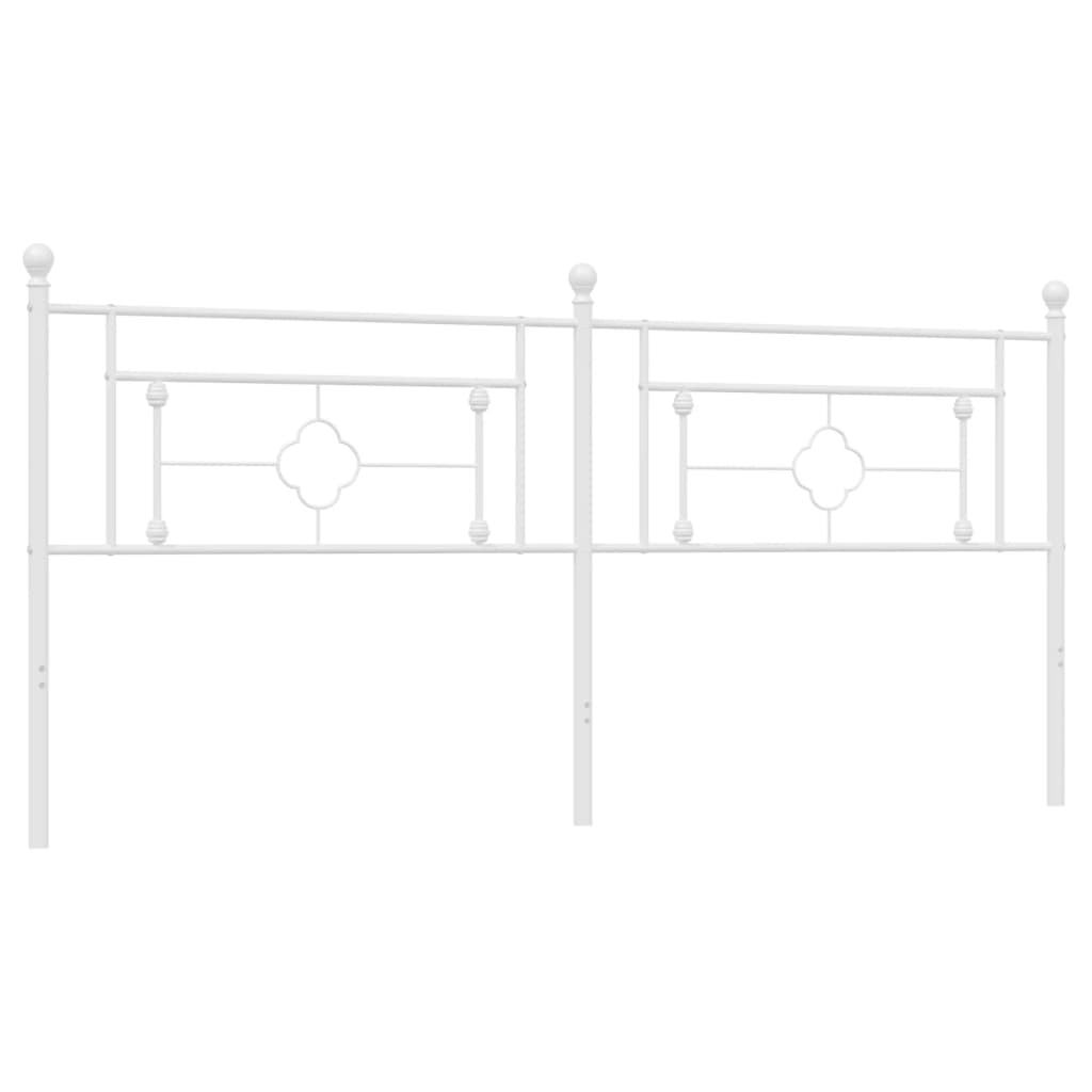 Elegant White Metal Headboard - 200 cm for Stylish Bedrooms