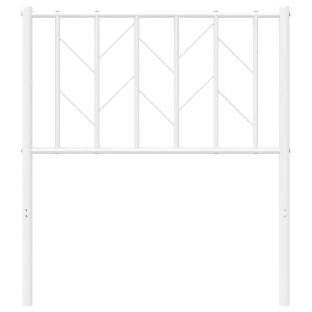 Elegant White Metal Headboard - 75 cm for Stylish Bedrooms
