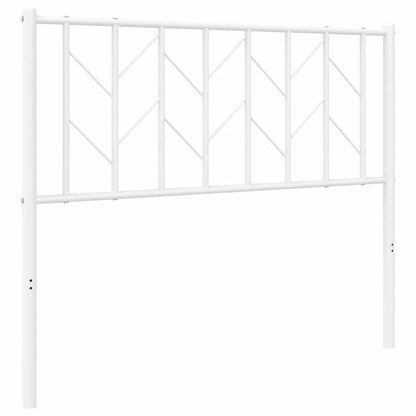 Elegant White Metal Headboard - 100 cm Steel Frame