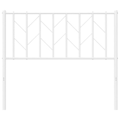 Elegant White Metal Headboard - 100 cm Steel Frame
