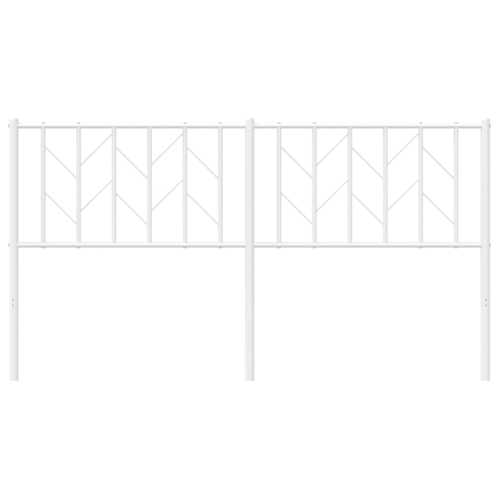 Sleek White Metal Headboard - 160 cm Durable Design