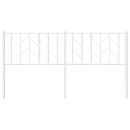 Sleek White Metal Headboard - 160 cm Durable Design