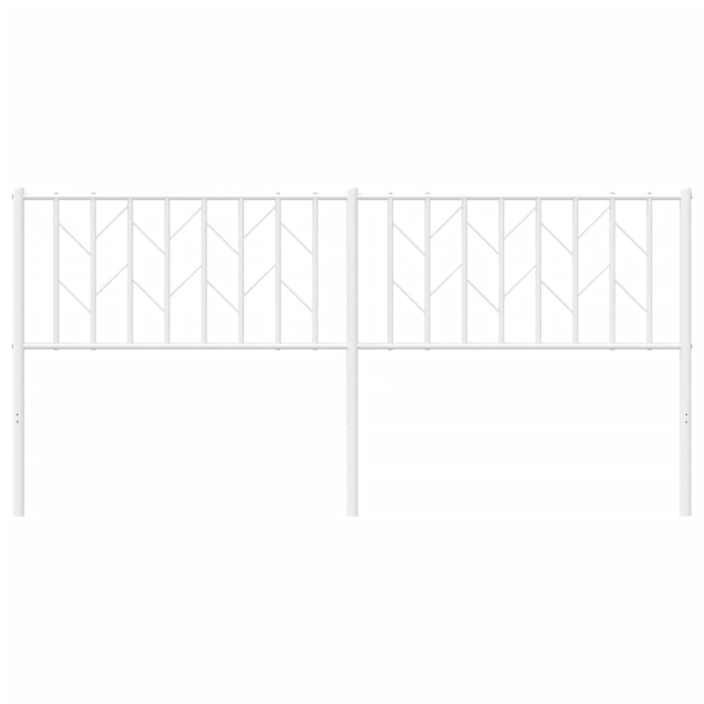 White Metal Headboard 180 cm - Elegant and Sturdy Design