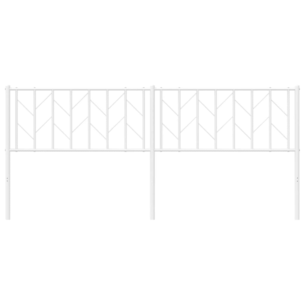 White Metal Headboard - Elegant Style, 193 cm Sturdy Design