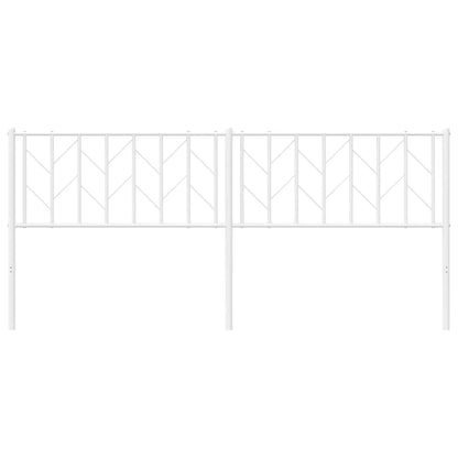 White Metal Headboard - Elegant Style, 193 cm Sturdy Design