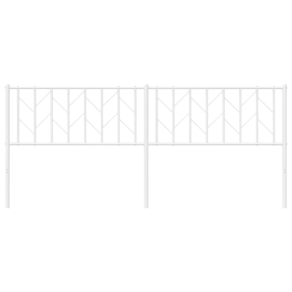 Elegant White Metal Headboard - 200 cm Chic Bedroom Decor