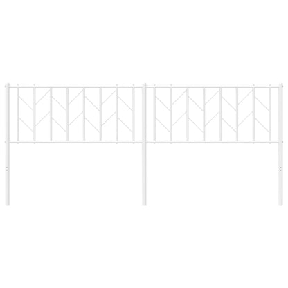 Elegant White Metal Headboard - 200 cm Chic Bedroom Decor