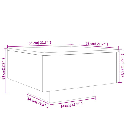 Coffee Table Grey Sonoma 55x55x31 cm Engineered Wood