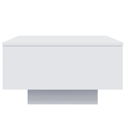 Coffee Table with LED Lights White 55x55x31 cm