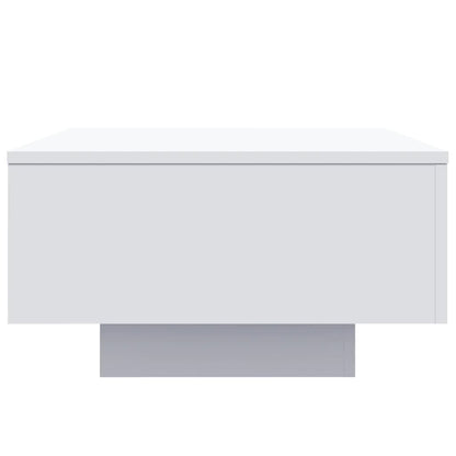 Coffee Table with LED Lights White 55x55x31 cm