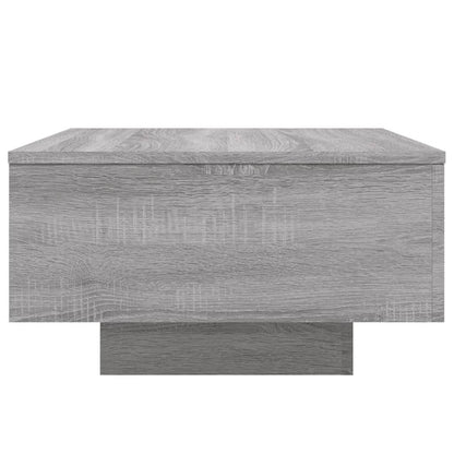 Coffee Table with LED Lights Grey Sonoma 55x55x31 cm