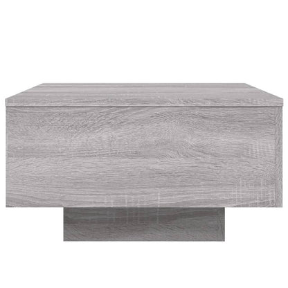 Coffee Table with LED Lights Grey Sonoma 55x55x31 cm