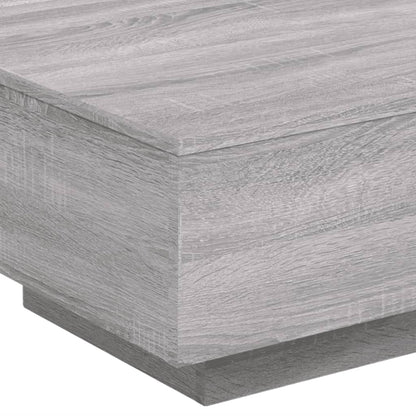 Coffee Table with LED Lights Grey Sonoma 55x55x31 cm