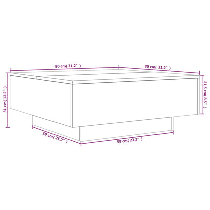 Coffee Table Concrete Grey 80x80x31 cm Engineered Wood