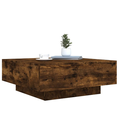 Coffee Table Smoked Oak 80x80x31 cm Engineered Wood