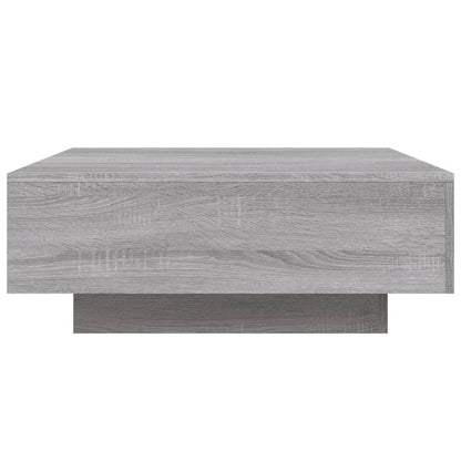Coffee Table with LED Lights Grey Sonoma 80x80x31 cm