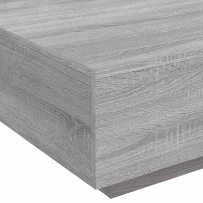 Coffee Table with LED Lights Grey Sonoma 80x80x31 cm