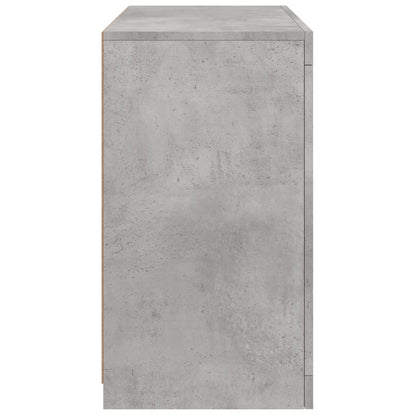 Sideboard with LED Lights Concrete Grey 60.5x37x67 cm