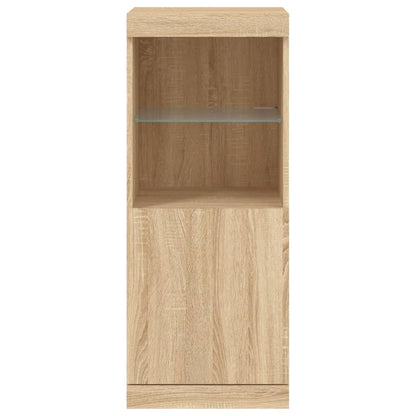 Sideboard with LED Lights Sonoma Oak 41x37x100 cm