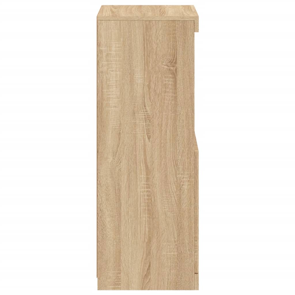 Sideboard with LED Lights Sonoma Oak 41x37x100 cm