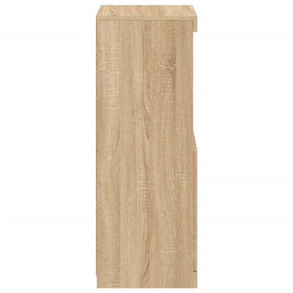 Sideboard with LED Lights Sonoma Oak 41x37x100 cm