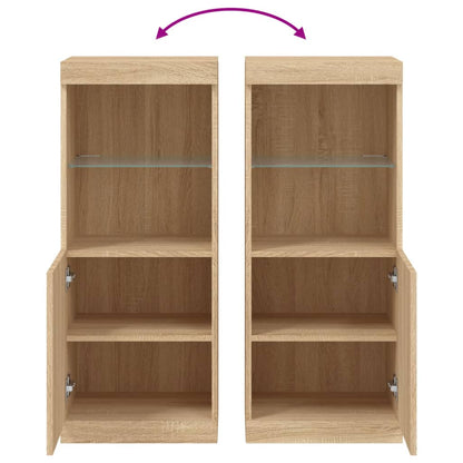 Sideboard with LED Lights Sonoma Oak 41x37x100 cm