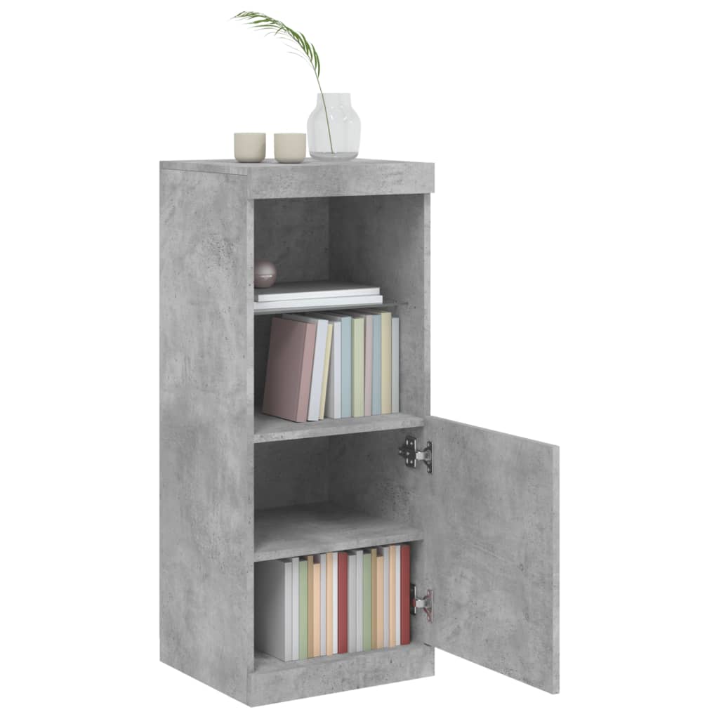 Sideboard with LED Lights Concrete Grey 41x37x100 cm