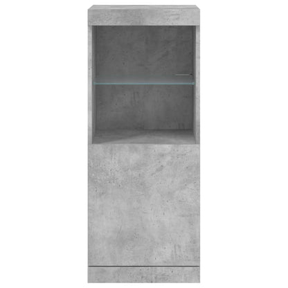 Sideboard with LED Lights Concrete Grey 41x37x100 cm