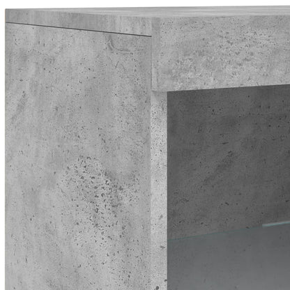 Sideboard with LED Lights Concrete Grey 41x37x100 cm
