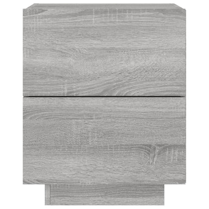 Grey Sonoma Bedside Cabinets with LED Lights, Set of 2
