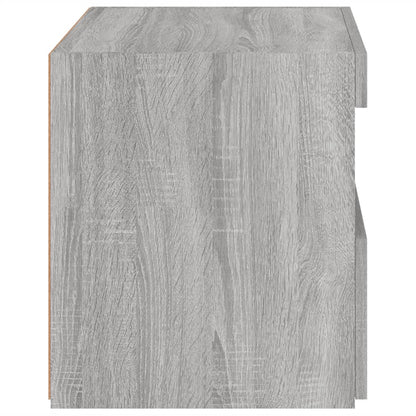Grey Sonoma Bedside Cabinets with LED Lights - Set of 2, 50x40x45 cm