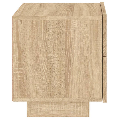 Sonoma Oak Bedside Cabinet with LED Lights - 70x36x40.5 cm