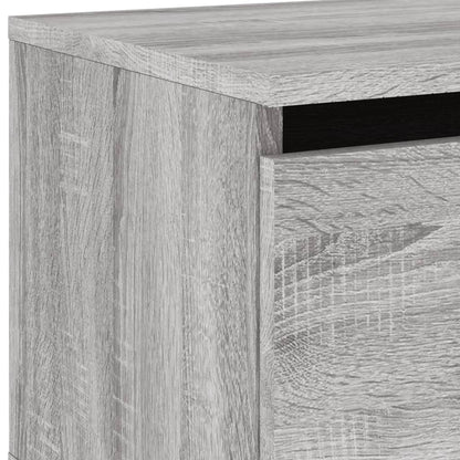 Grey Sonoma Wall-Mounted Bedside Cabinet with LED Lights