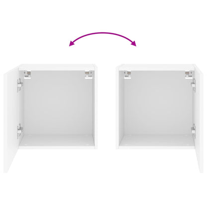 TV Wall Cabinets 2 pcs White 40.5x30x40 cm Engineered Wood