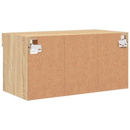 TV Cabinet with LED Lights Sonoma Oak 60x30x30 cm