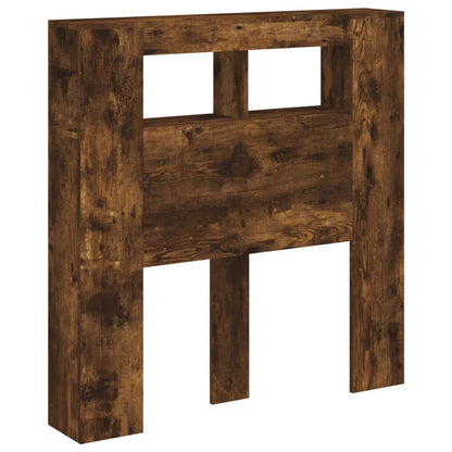 Smoked Oak LED Headboard, Engineered Wood, 100x18.5x103.5 cm