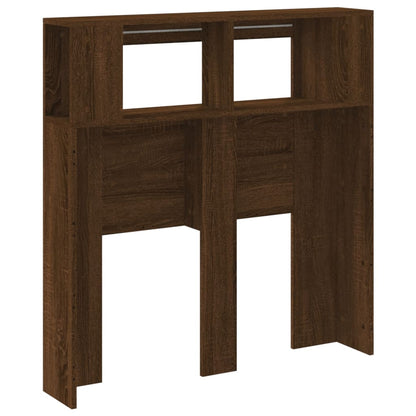 LED Headboard Brown Oak Engineered Wood 100x18.5x103.5 cm