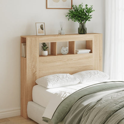 Sonoma Oak LED Headboard - 120x18.5x103.5 cm Engineered Wood