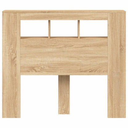 Sonoma Oak LED Headboard - 120x18.5x103.5 cm Engineered Wood