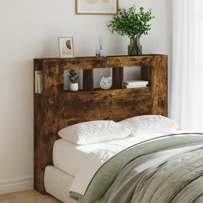 Smoked Oak LED Headboard 120x18.5x103.5 cm - Engineered Wood