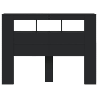 Black LED Headboard - 140x18.5x103.5 cm - Engineered Wood