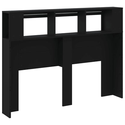 Black LED Headboard - 140x18.5x103.5 cm - Engineered Wood