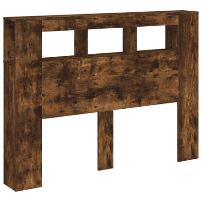 Smoked Oak LED Headboard 140x18.5x103.5 cm - Engineered Wood