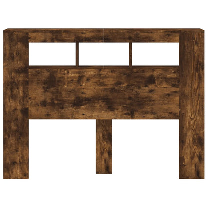 Smoked Oak LED Headboard 140x18.5x103.5 cm - Engineered Wood