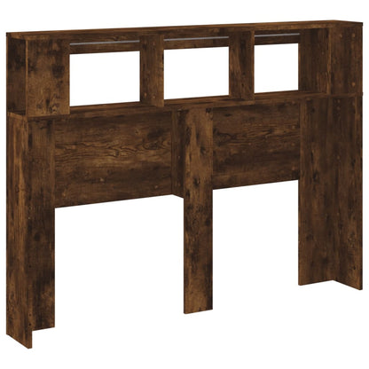 Smoked Oak LED Headboard 140x18.5x103.5 cm - Engineered Wood