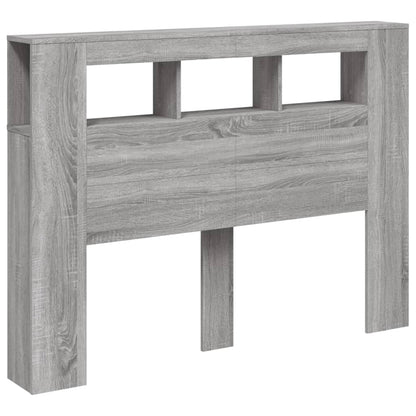 Grey Sonoma LED Headboard in Engineered Wood - 140x18.5x103.5 cm