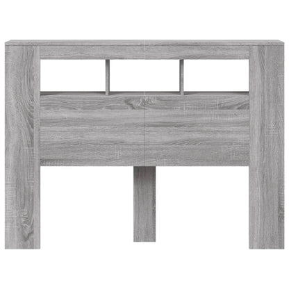 Grey Sonoma LED Headboard in Engineered Wood - 140x18.5x103.5 cm