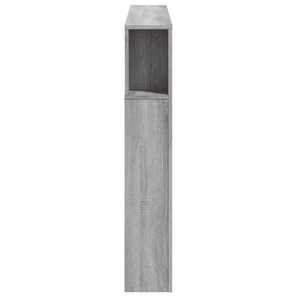 Grey Sonoma LED Headboard in Engineered Wood - 140x18.5x103.5 cm