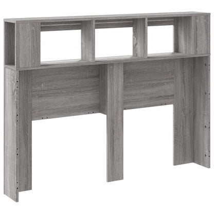 Grey Sonoma LED Headboard in Engineered Wood - 140x18.5x103.5 cm